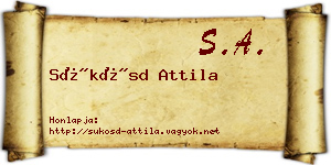 Sükösd Attila névjegykártya