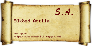 Sükösd Attila névjegykártya